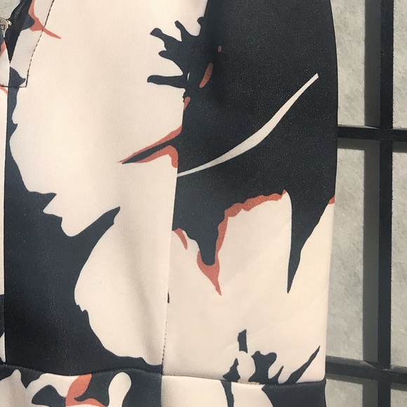 NWT Anthropologie Black & White Floral Scuba Dress - Picture 8 of 9